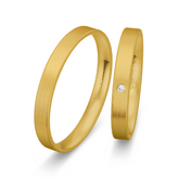 Breuning Basic Trauringe mit 1 Diamant 0,01 ct. - 48/14401 & 48/04401